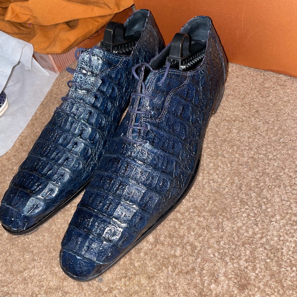 🐊 Rare Fennix Full Italian Alligator Skin Shoes🐊